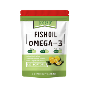 Suplemento de <span class=keywords><strong>Omega</strong></span> <span class=keywords><strong>3</strong></span> sin OGM de etiqueta privada Gel suave de aceite de pescado purificado de aguas profundas concentrado EPA DHA Soporte de salud para adultos - Product Image 1