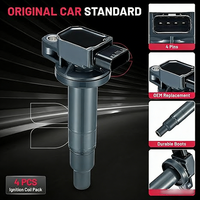 Ignition Coil OE 90919-02240 90919-02266 90919-02250 90919-02260, 4 Pin for Toyota Corolla Yaris 1NZ-FE 2NZ-FE 2000-2014