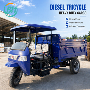 Tricycle semi-fermé à 3 roues, moto à moteur puissant et fiable pour l'agriculture intensives - Vente chaude - Product Image 1