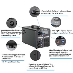 Générateur solaire 1000W 700Wh 110V 220V, peut utiliser une station de charge solaire, batterie pour la maison - Product Image 4