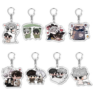 พวงกุญแจอะคริลิคการ์ตูน Passion BL Manhwa ของตกแต่งกระเป๋า ของประดับกระเป๋าเป้สะพายหลัง พวงกุญแจคู่รัก พวงกุญแจพกพา - Product Image 1