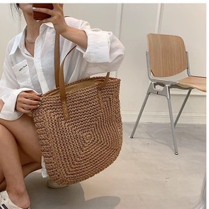 Bolso Tote Tejido a Mano <span class=keywords><strong>de</strong></span> Gran Capacidad con Forro <span class=keywords><strong>de</strong></span> Algodón para Vacaciones en la Playa - Bolso <span class=keywords><strong>de</strong></span> Hombro Casual - Product Image 2