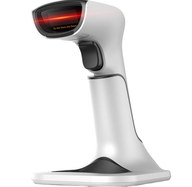 1D 2D Wireless Handheld Barcode Scanner With Charging Cradle