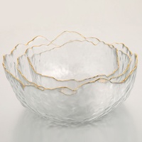 Ensemble de 3 bols à salade et à fruits en verre empilables transparents pour la maison moderne, écologiques, pour la décoration de la cuisine, les fêtes, les bonbons, les collations, la préparation des desserts