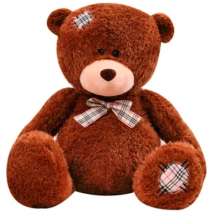 Custom Logo Brown plush Beggar Bear Gift soft Patches Teddy Bear