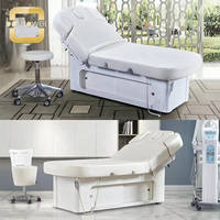 Lit de massage médical à hauteur réglable de clinique Beauté du dossier chauffant pour 4 moteurs Fournisseur de table de traitement de spa électrique complet