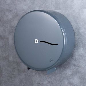 Distributeur de papier hygiénique géant mural gris graphite porte-rouleau commercial luminaire pour toilettes boîtier métallique durable - Product Image 4