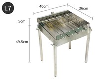 Barbecue électrique rotatif automatique - Acier inoxydable, charbon de bois, pieds longs, 7 brochettes, intérieur/extérieur pour la maison et la terrasse