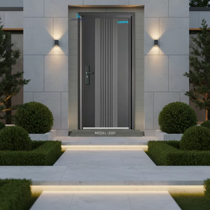 Portes d'entrée en acier chinois modernes, anti-effraction, finies en métal, sécurisées, pour appartement et maison - Product Image 6