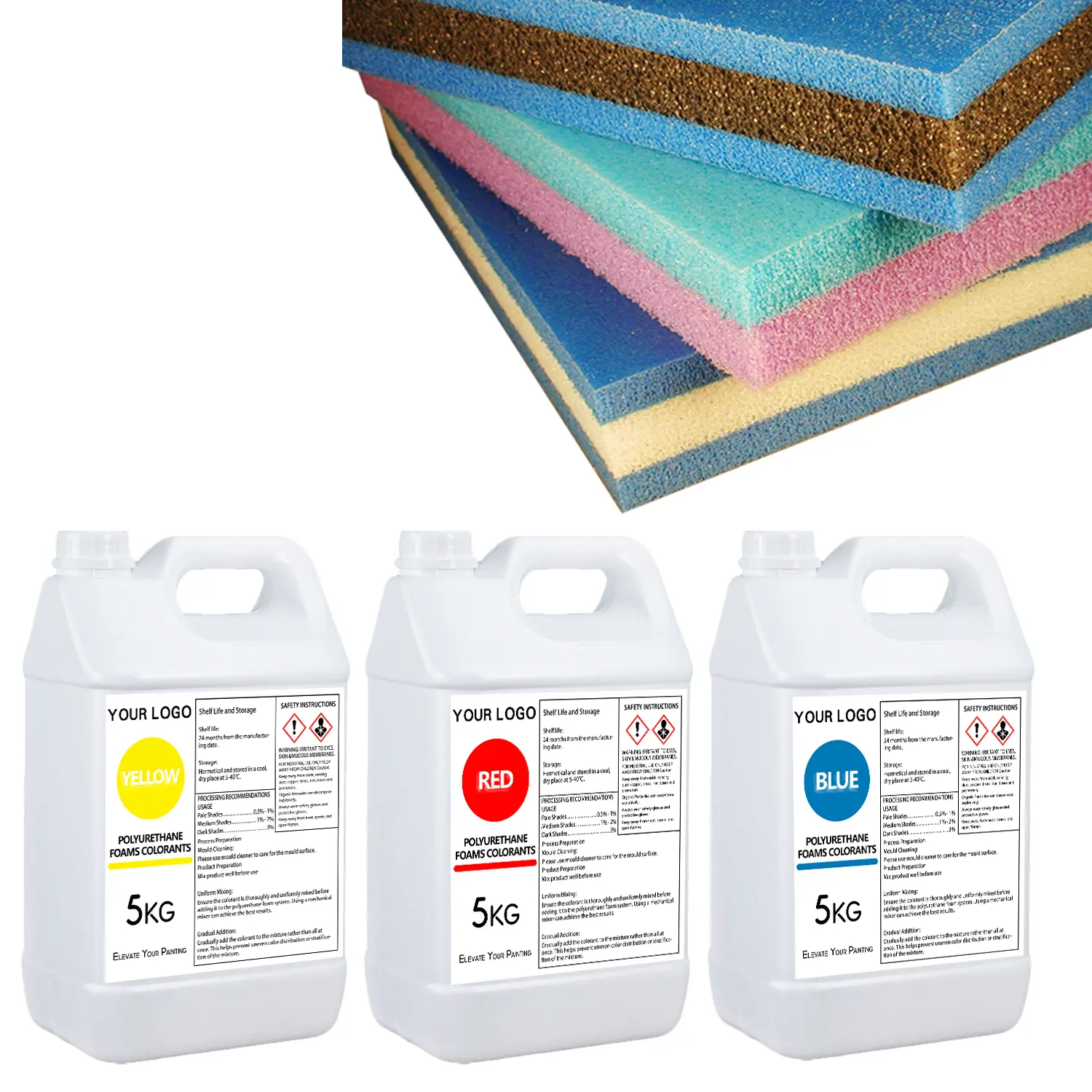 5 kg/Eimer hochlösliche Polyurethan-Schaumstoffe Farbstoffe flüssige Farbstoffe für Sandwichplatten/Kontinu-Block