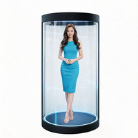 Cabina Holográfica de Bienvenida con IA, Pantalla Táctil Interactiva y Sistema de Activación por Voz para Vestíbulos de Hoteles de Lujo