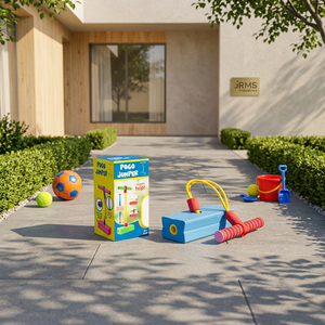 JR MS INDUSTRIES Jouet d'entraînement d'agilité pour enfants en plastique, avec pogo, obstacles escamotables, jeu de saut et d'équilibre, pour intérieur et extérieur - Product Image 2
