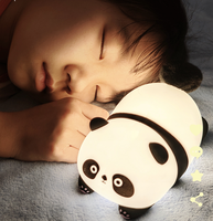 Veilleuse Panda Mignonne en Plastique, Lampe LED Tactile Douce pour Enfants, Contrôle Intelligent par Capteur, Intensité Réglable, Faisceau à 360°, Décoration pour Salon et Chambre d'Enfant