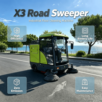 Nouvelle balayeuse de voirie électrique autopropulsée X2 1900 mm, certifiée CE, pour usage en entrepôt