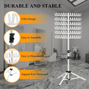 Support de perruque pliable de luxe Z, très populaire pour salons de beauté et écoles, en plastique/PVC, pour tressage et extensions capillaires - Product Image 5
