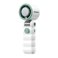 Ventilateur portable pliable à brume nano, haute vitesse, rechargeable par USB, en plastique, longue durée, pour voiture et usage personnel