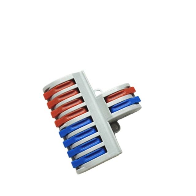 Waterproof 2-In-8-Out SPL82 Quick Release Push Universal Electric Terminal Block Wire Splice Connector for Power Applications