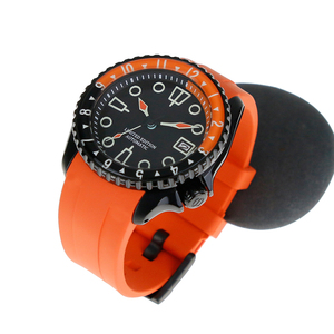 Reloj de Buceo para Hombre de Primera Calidad, 10 ATM, 20 ATM, NH35A, Automático, SKX007, Correa de Goma Naranja, con Cristal de Zafiro - Product Image 3