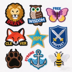 <span class=keywords><strong>2025</strong></span> rộng lớn Quà Tặng tùy chỉnh vải thêu vá Phù Hiệu may trên thêu các bản vá lỗi quần áo dệt vá - Product Image 4