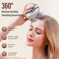 Masseur Électrique de Soins pour Tête et Cuir Chevelu, Appareil de Massage Vibromasseur à Lumière Rouge pour Détendre le Cou et le Corps, Pétrissant et Nourrissant les Cheveux