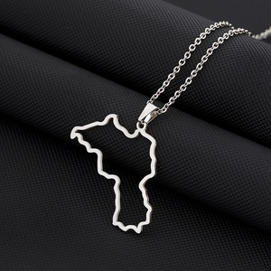 Collar de Moda de Acero Inoxidable con Colgante de Bandera Nacional, Mapa del País, Símbolo Nacional, Joyería para Hombres y Mujeres, Regalo - Product Image 6