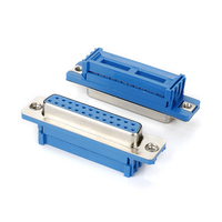 Connecteur femelle D-SUB KinKuo DB25 IDC, boîtier en plastique bleu, contact plaqué or, type à sertissage rapide pour assemblage de câble série