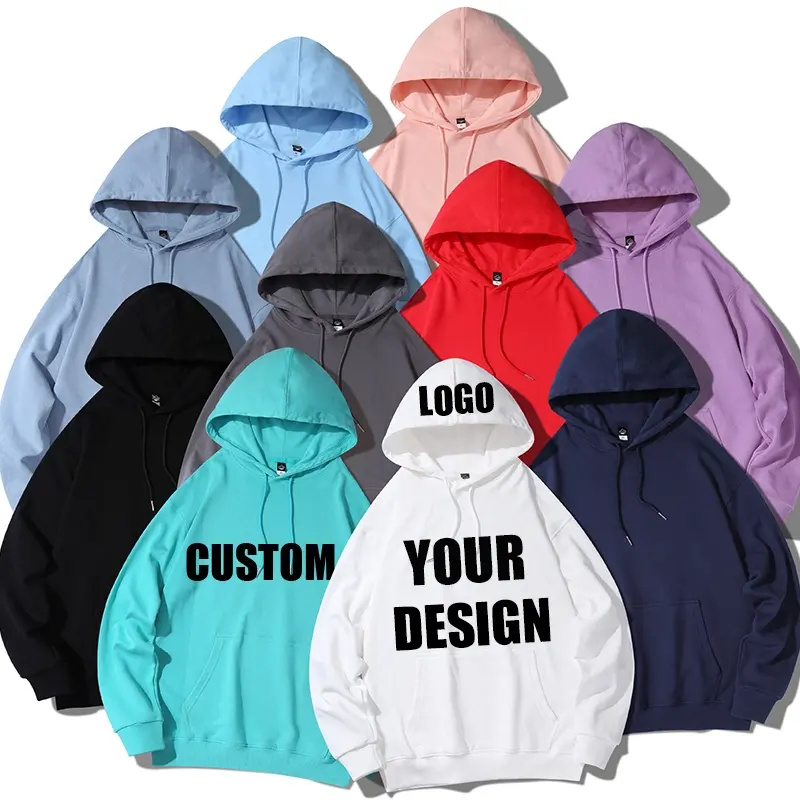 Desain kustom kualitas tinggi 500 gsm 100% katun kelas berat asam cuci hoodie produsen hoodie polos untuk pria