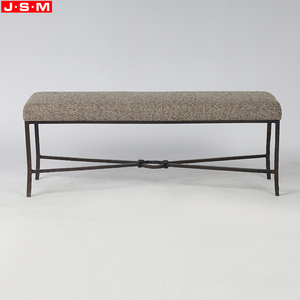 Bancs de salon en tissu personnalisés pour chambre à coucher, grand <span class=keywords><strong>banc</strong></span>, repose-pieds, ottoman, ensemble de poufs - Product Image 1