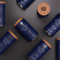 Cylindre biodégradables de luxe 10 pièces, emballage de boîte à thé et café en carton, vente en gros