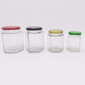 Frascos <span class=keywords><strong>de</strong></span> vidrio hexagonales para almacenaje <span class=keywords><strong>de</strong></span> botellas <span class=keywords><strong>de</strong></span> especias, frascos <span class=keywords><strong>de</strong></span> <span class=keywords><strong>cristal</strong></span> personalizados para miel, venta al por mayor - Product Image 2