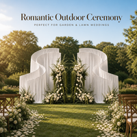 Décoration de mariage extérieure sur mesure tout-en-un : fleurs artificielles et fournitures pour scènes de mariage