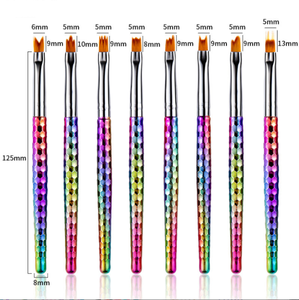 Flower Painting Nail Art Brush Soft Colour Nylon Hair Glitter Handle Gel Design Drawing Tool Salon Manicure Nail Brush Pen - Product Image 6