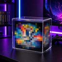 Boîte de présentation en acrylique personnalisée pour cartes à collectionner, fermeture magnétique transparente, protection UV, boîte de rangement et de présentation pour cartes à collectionner