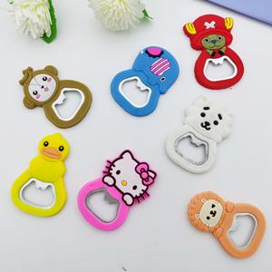 Cute Cartoon Silicone Bottle <b>Opener</b> Animal Shape Refrigerator Magnet Multi Functional Portable Opening Tool - Product Image 1