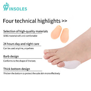 Séparateur d'orteils en gel souple, protège-orteils en <span class=keywords><strong>silicone</strong></span>, soulage les oignons, protège-orteils en <span class=keywords><strong>tube</strong></span> pour gros <span class=keywords><strong>orteil</strong></span> - Product Image 2