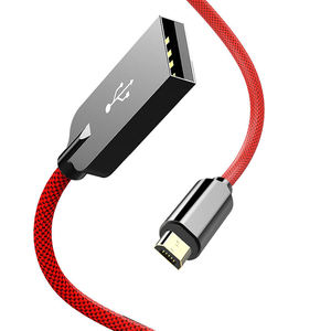Cable Micro USB V8 de 1m con Trenzado de Nailon, Carga Rápida, PVC, Cobre Puro, Blindaje Trenzado, USB-A Macho a Micro Macho para Datos de Computadora - Product Image 1