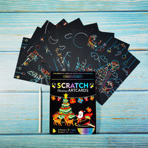 GF-pintura para rascar de color para niños, dibujo personalizado, arcoíris mágico, grafiti, papel rascador, juego de arte para niños - Product Image 5