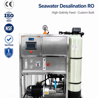 Sistema de Desalinización de Agua de Mar de 500 LPH, Planta de Ósmosis Inversa en Contenedor, Máquina de Purificación de Agua Salada a Agua Potable