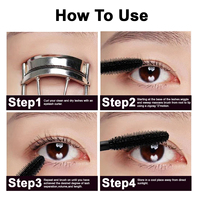 Vente en gros personnalisé Corée 2 en 1 noir sans cruauté aux animaux longue durée 3D fibre Vegan extension de cils faux cils mascara de marque privée