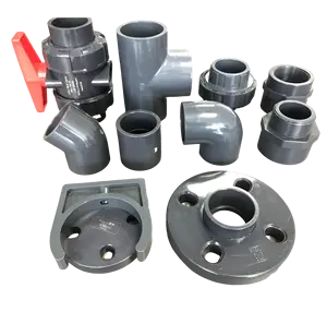 PVCU industrial pipe fittings 90degree elbow and 45degree elbow 25mm 32mm 63mm 16bar for water supply