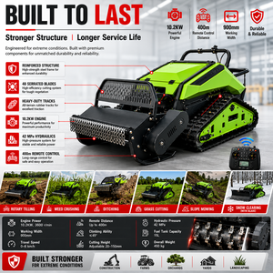Free Shipping CE Diesel Remote Control Crawler Lawn Mower Multifunctional Rotary Tiller Ditcher <b>For</b> Orchard Shrub Clearing - Product Image 2