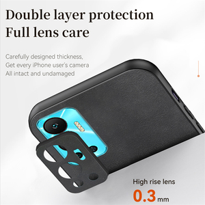 Funda de Teléfono de Cuero PU para Infinix Hot 12, Borde Suave de TPU, Cubierta Trasera Rígida de PC con Protección para la Cámara - Product Image 4