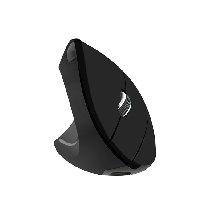 Ready Stocks Rechargeable Left Handed Wireless White Vertical Ergonomic Mouse 1600dpi