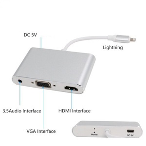 Adaptador HDMI VGA con Conector de Audio de 3.5mm para iPhone y iPad - Product Image 3