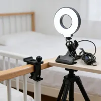 Lampu LED Mini Profesional Ringkas dan Portabel untuk Ponsel, Tablet, PC, Selfie, Video Conference, dan Aksesoris Fotografi