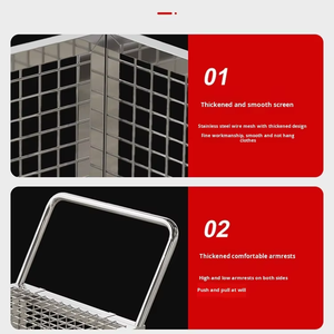 Roestvrijstalen Vouwwagen Met Poort Voor Winkelcentrum, Supermarkt En Magazijn - Product Image 5