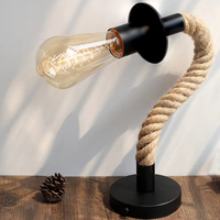 Yun haute qualité rétro industriel métal fer à base de chanvre corde prise intérieur appartement chevet applique murale objets décoratifs