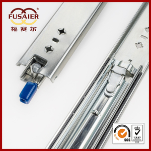 Foshan 53mm full extension 250lb 120kg Lock-In Lock-Out Locking kitchen slide guide telescopiche per cassetti per impieghi gravosi per uso industriale