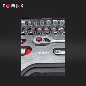 Juego de Llaves de Tubo TOMAC de Cromo Vanadio de 69 Piezas con Enchufe de 3/8" para Reparaciones Automotrices, Mecánicas y del Hogar - Product Image 3