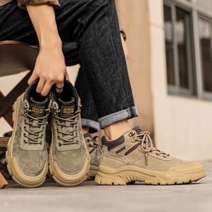 Zapatos para Hombre, Estilo 2025, Botas de Trabajo Retro de Media Pantorrilla para Exteriores, Botas Casuales de Desierto con Suela Gruesa y Caña Alta - Product Image 2